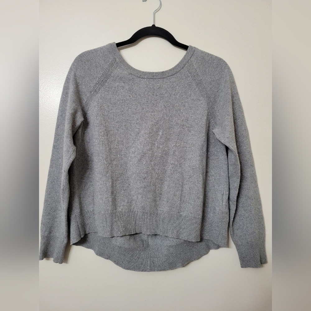 Banana Republic Sparkly Gray Knit Sweater